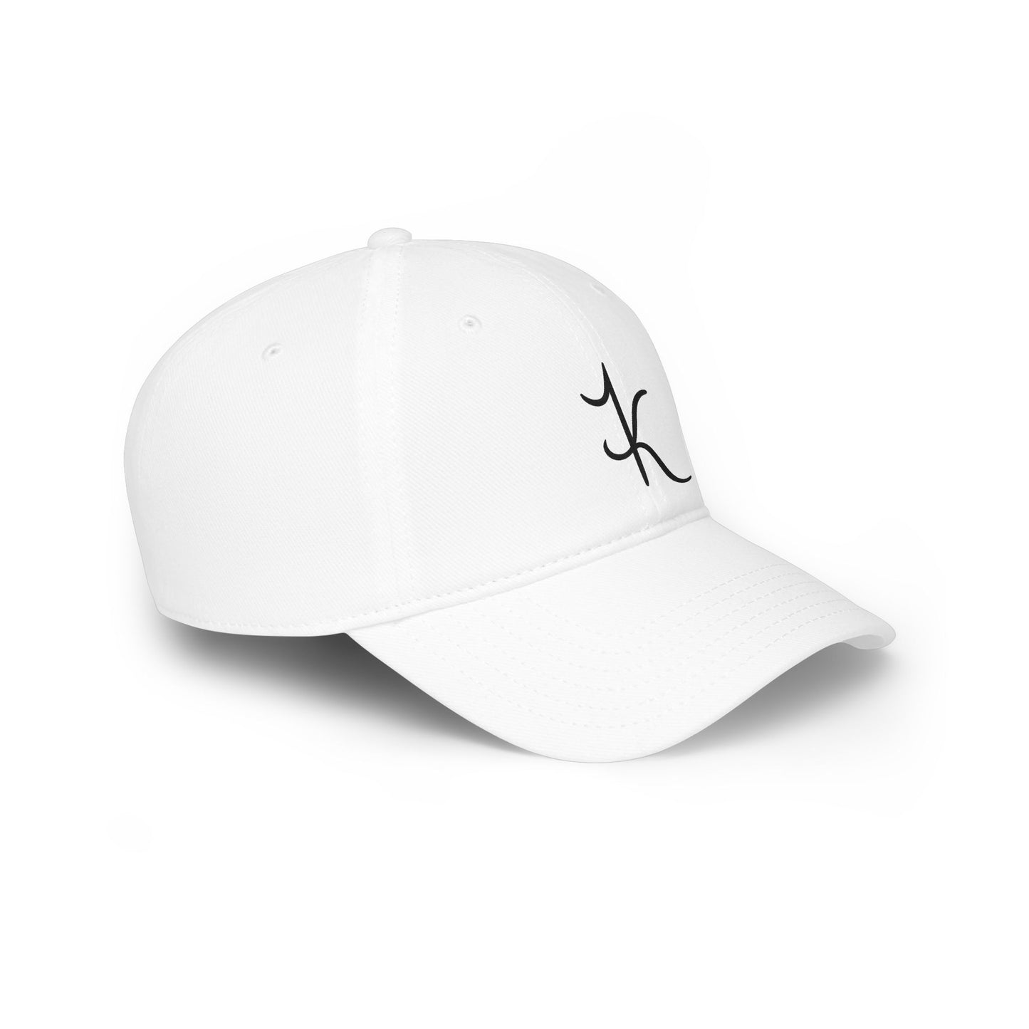 Embroidered Script 'IK' Low Profile Baseball Cap