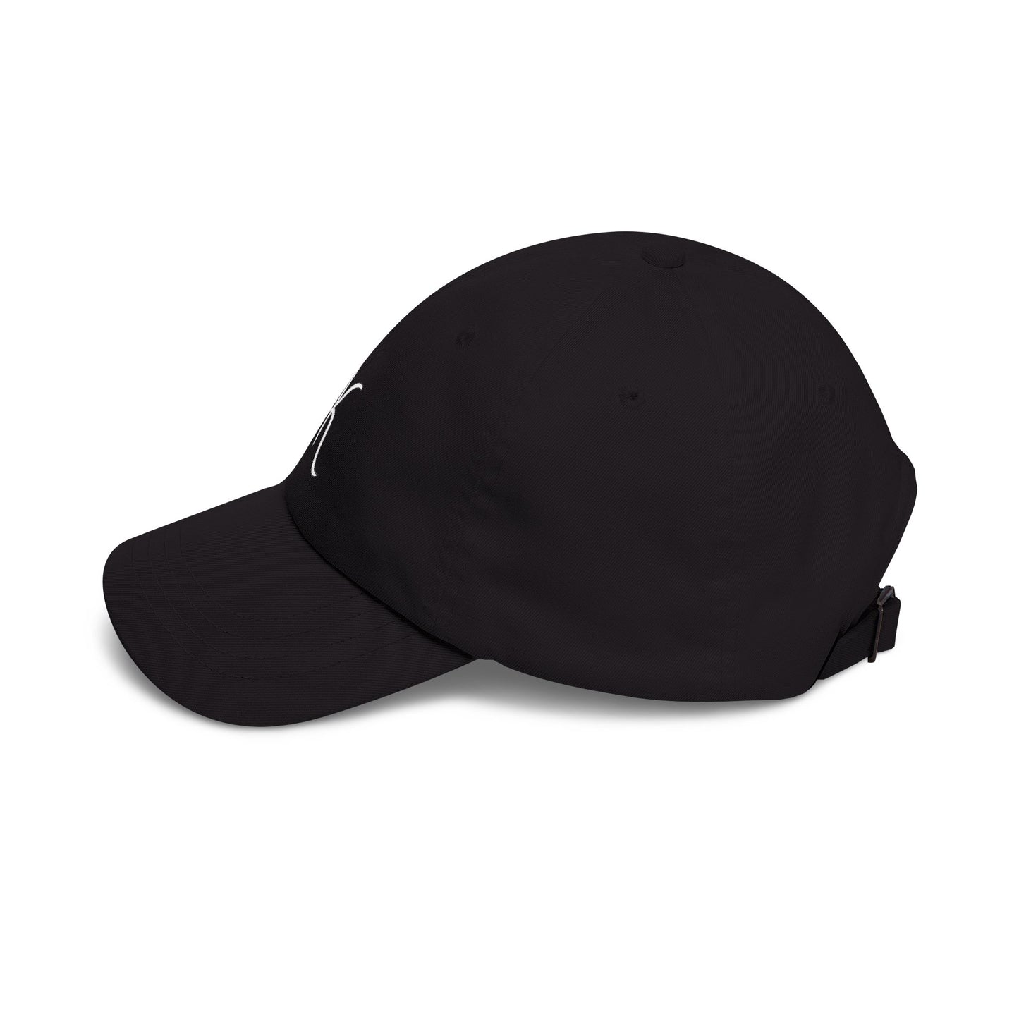 Unisex black structured cap