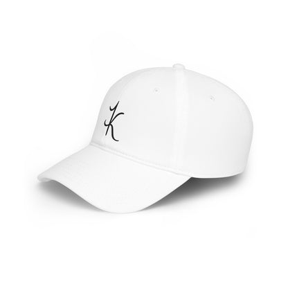 Embroidered Script 'IK' Low Profile Baseball Cap