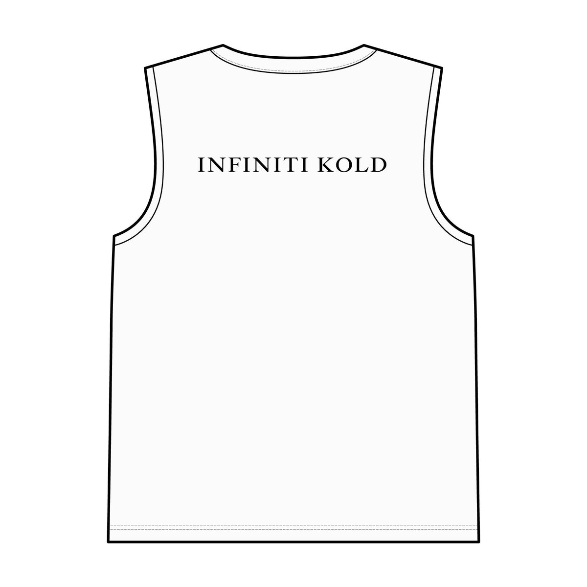 Men's white sleeveless tank