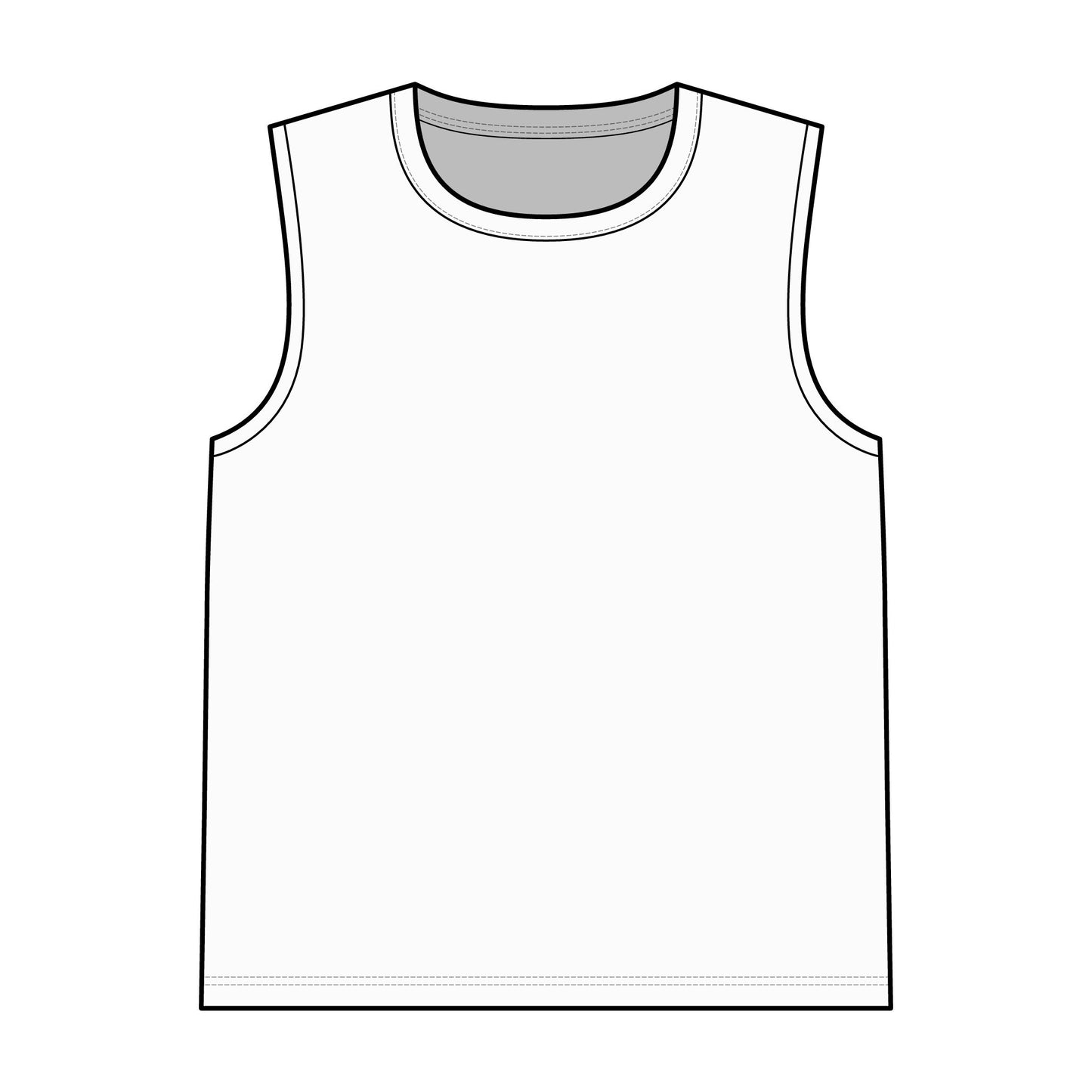 Men's white sleeveless tank
