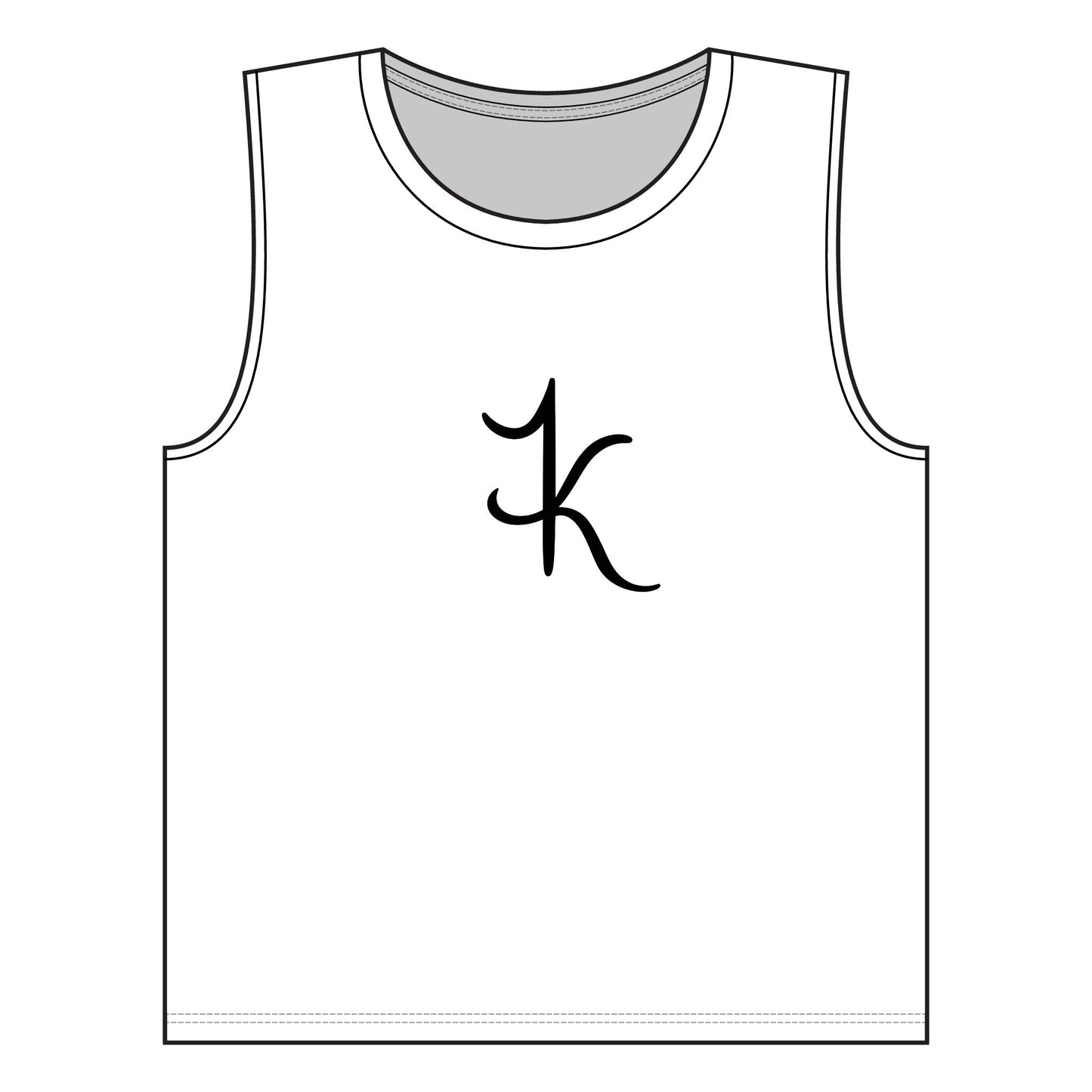 Women's Monogram white Tank Top
