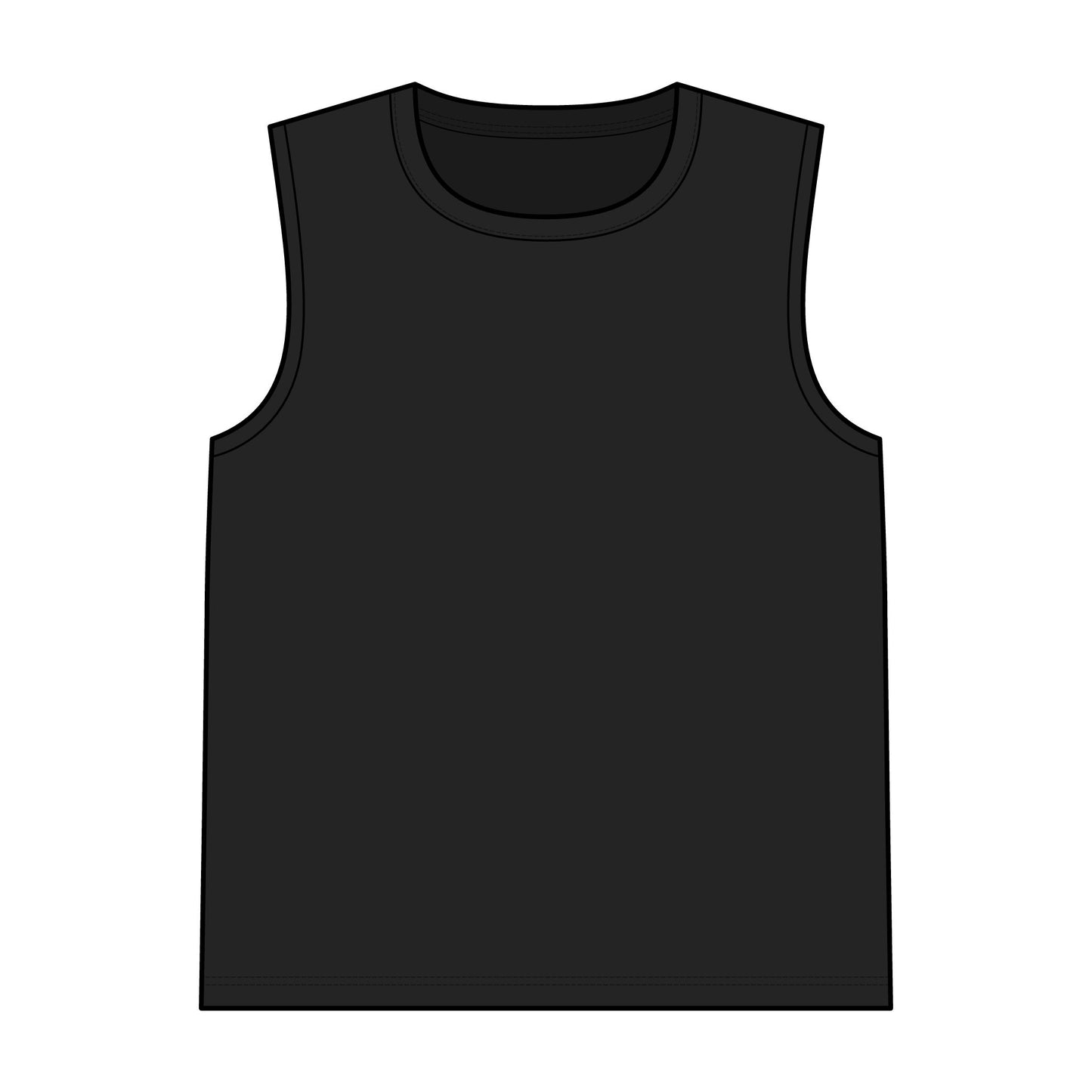 Men's Black sleeveless tank