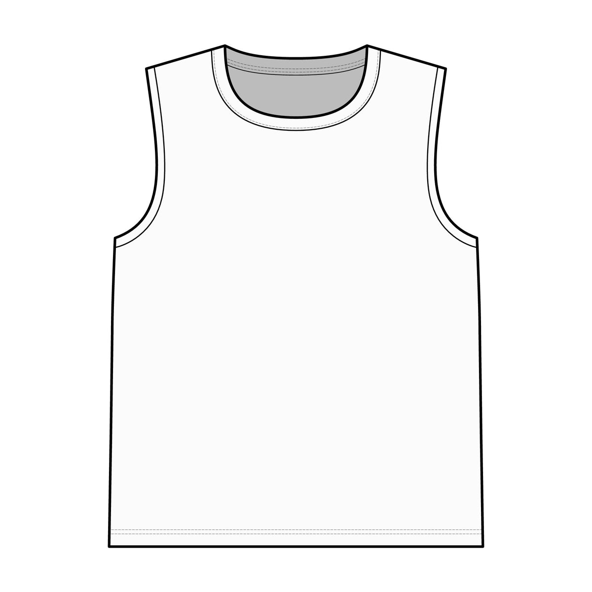 Men's white sleeveless tank