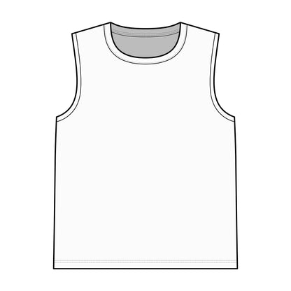 Men's white sleeveless tank