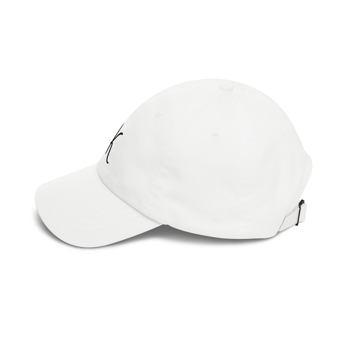 Unisex white structured cap