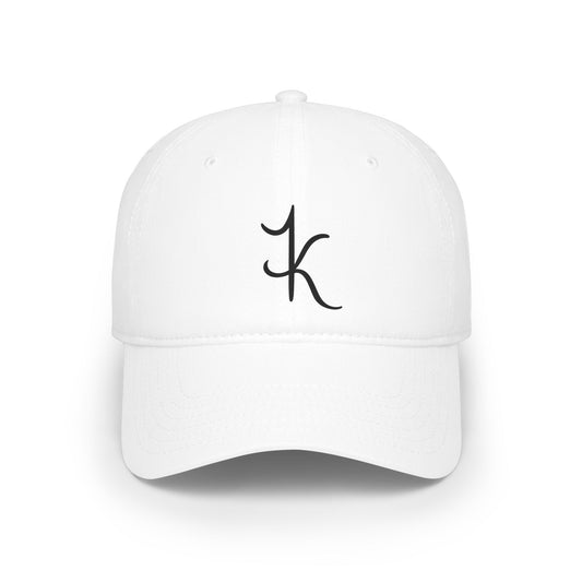 Embroidered Script 'IK' Low Profile Baseball Cap