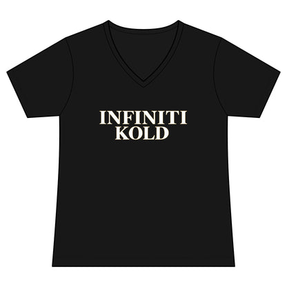 INFINITI KOLD Women's Black V-Neck Tee