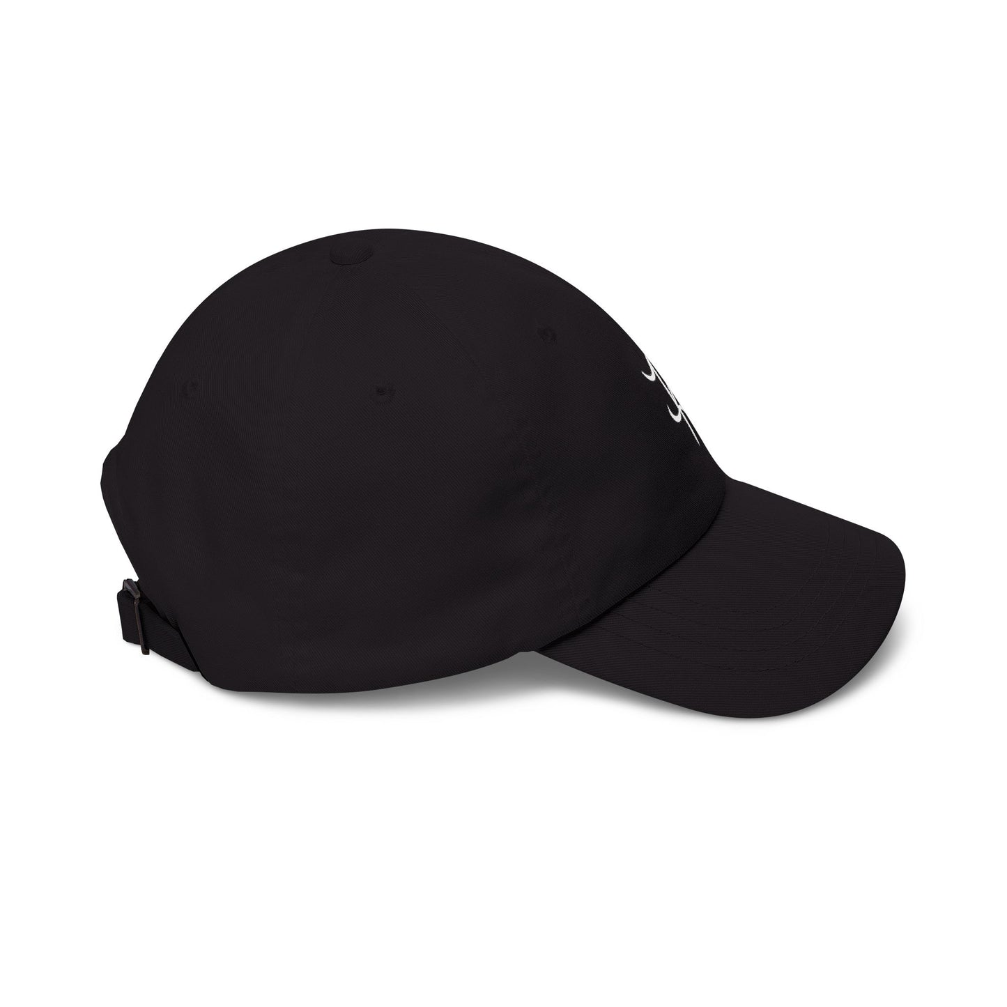 Unisex black structured cap