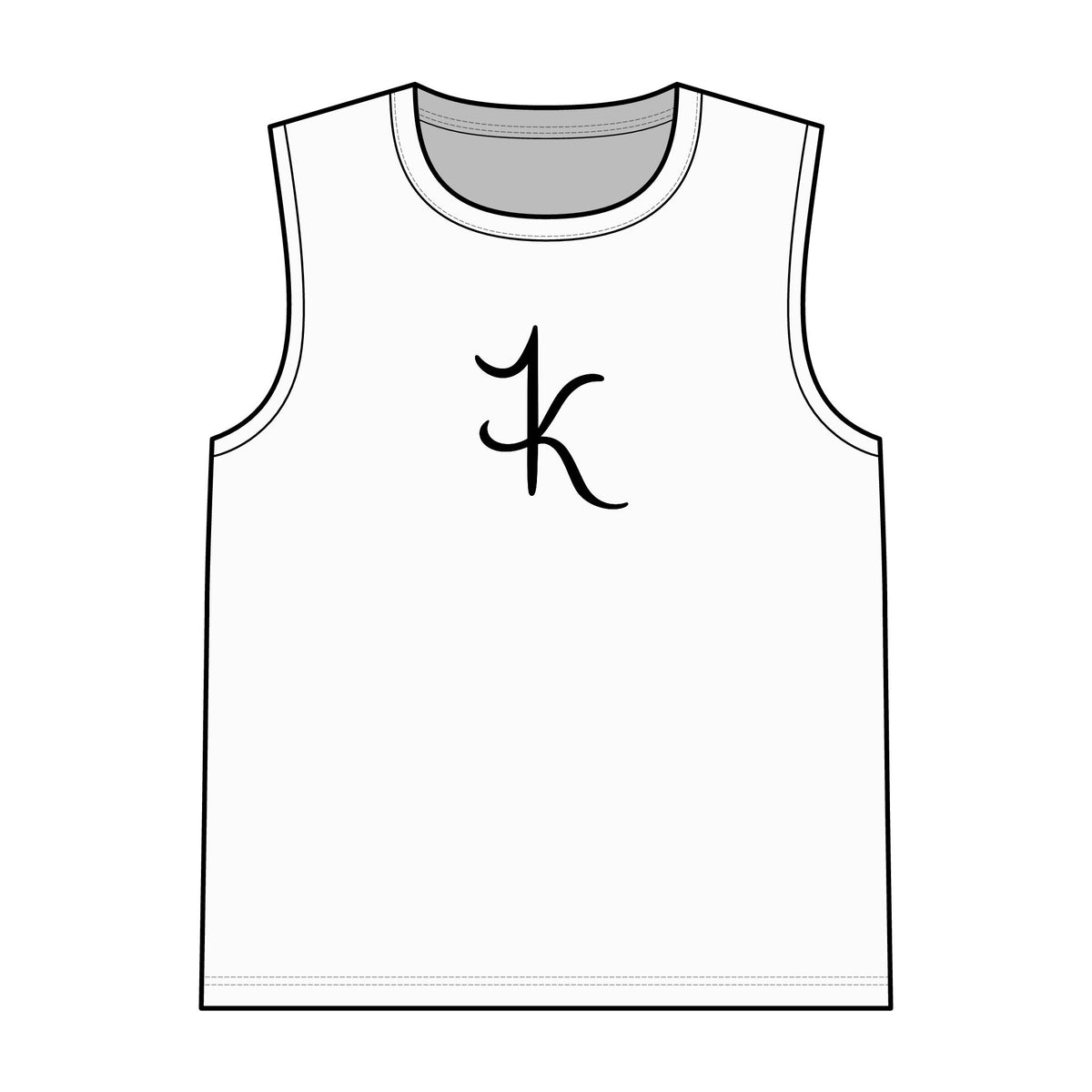 Men's white sleeveless tank