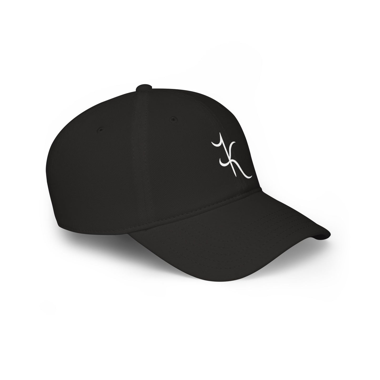 Embroidered Script 'IK' Low Profile Baseball Cap