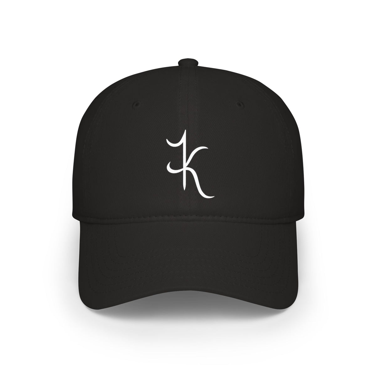 Embroidered Script 'IK' Low Profile Baseball Cap