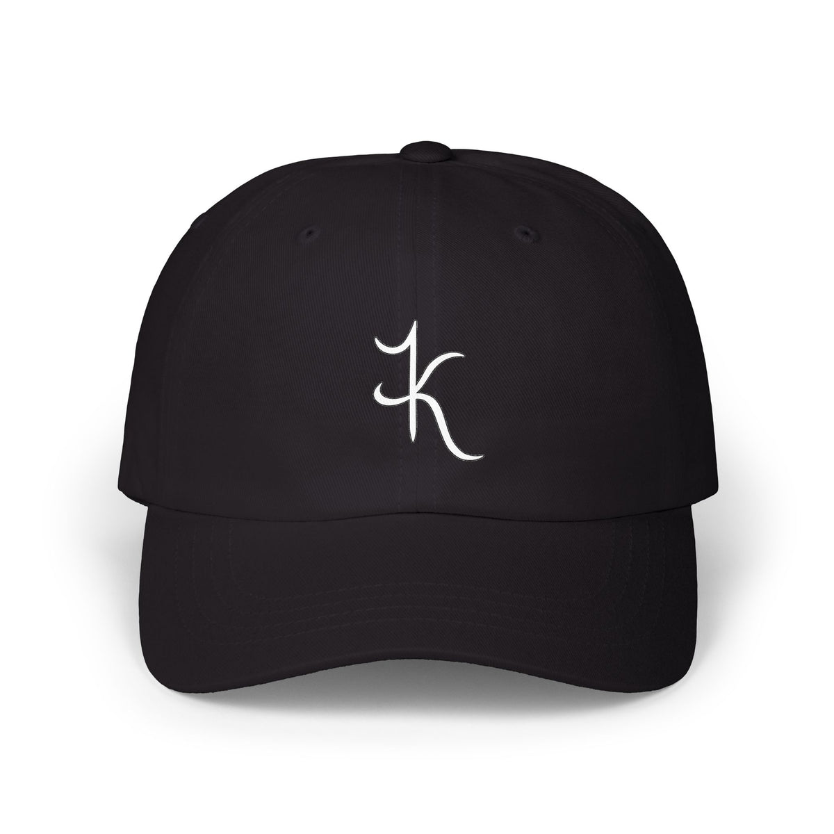 Unisex black structured cap