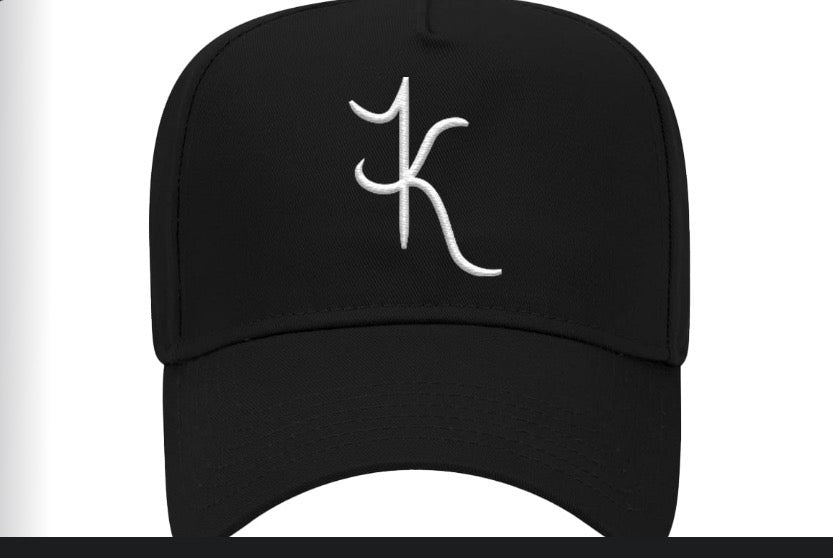 Unisex black structured cap