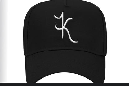 Unisex black structured cap