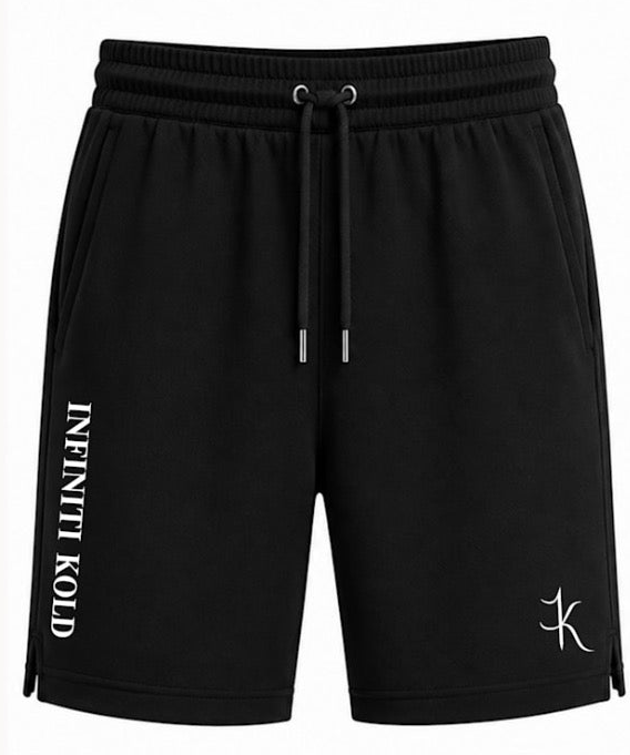Black Sponge Fleece Shorts