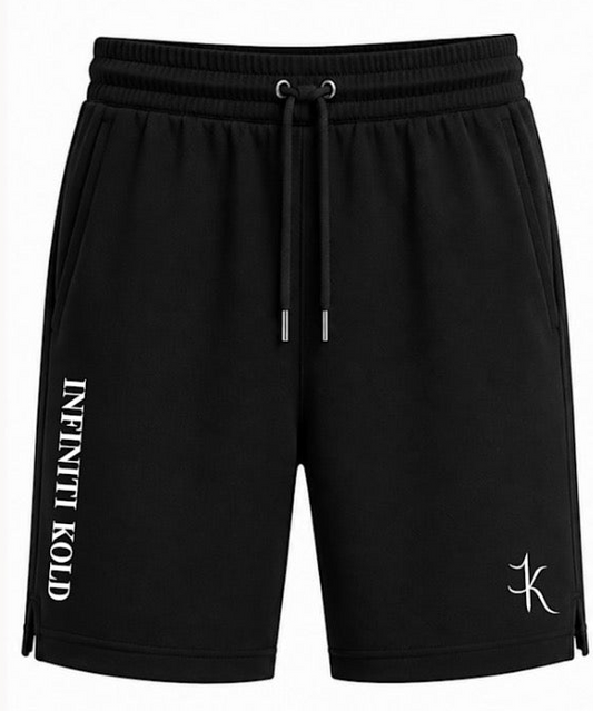 Black Sponge Fleece Shorts