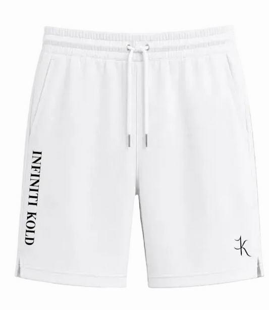 White Midweight Fleece Shorts