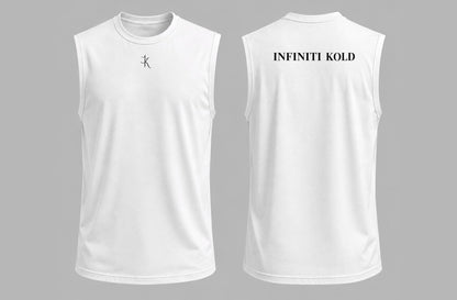 Men's white sleeveless tank
